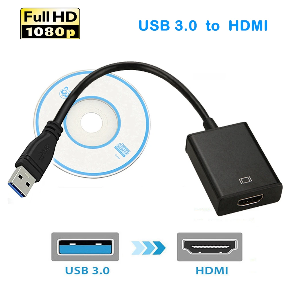 USB 3.0 to HDMI 1080P External Video Graphic Card Cable Adapter