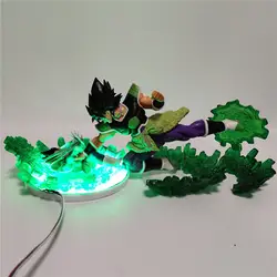 Dragon Ball Супер Broly против Вегета СВЕТОДИОДНЫЙ Ночник DIY Набор Аниме Фигурка "Dragon Ball" Broli битва Brinquedo ПВХ модель подарки