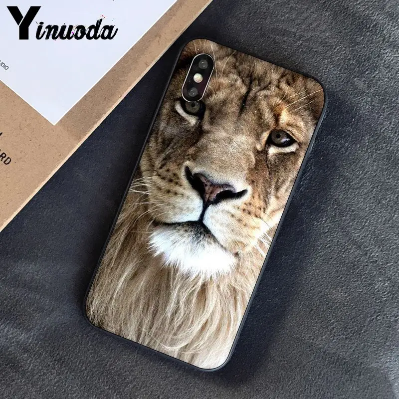 Yinuoda Lion tiger Модный милый животный черный чехол для телефона чехол для Apple iPhone 8 7 6 6S Plus X XS MAX 5 5S SE XR чехлы - Цвет: A9