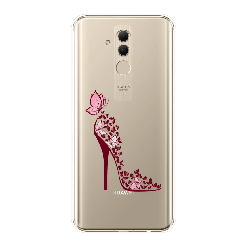 Мягкий силиконовый чехол для телефона Huawei Mate 20 10 9 Lite черное сердце девушка любовь