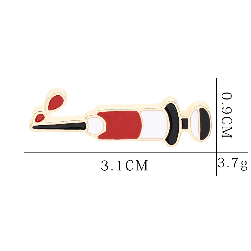 Шприц металлическая брошь с эмалью тест крови шприц значок булавка креативный тренд Медсестры Медицинский студенческий костюм ювелирные изделия подарок