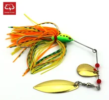 10pcs Spinnerbait Metal Sequins Lures 16.3g Spinner Beard Tackle Silicone Skirt Jig Fishing Lure Bass Minnow Wobbler (SB001)