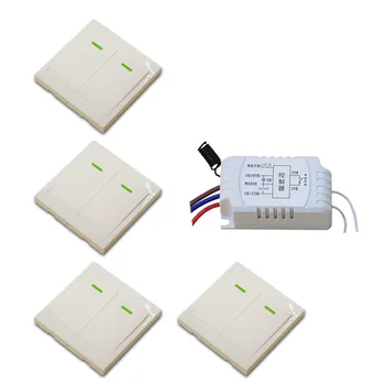 

AC220V Wireless Remote Control Switch RF Remote and Manual Switch Receiver & Wall Transmitter 315Mhz/433.92Mhz