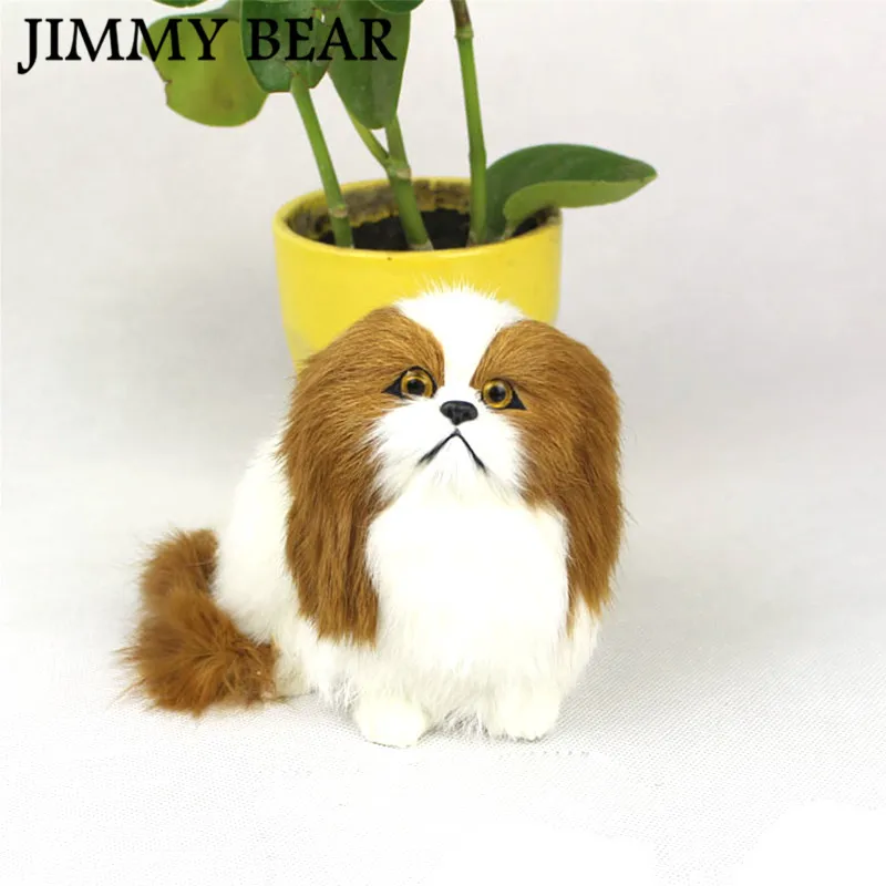 1 Pcs or 2 Pcs/Set Simulation Animal Pekingese Dog Jingba Pug-dog Fur Handicraft Decoration Gifts | Игрушки и хобби