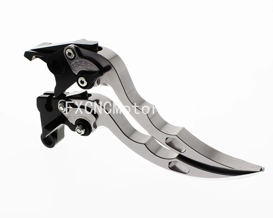 Blade Brake Clutch Levers Motorcycle CNC Adjustable One Pair Gray For