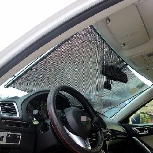 58x125cm Retractable Car Curtain Window Shade Windshield Sunshade Shield Visor 7
