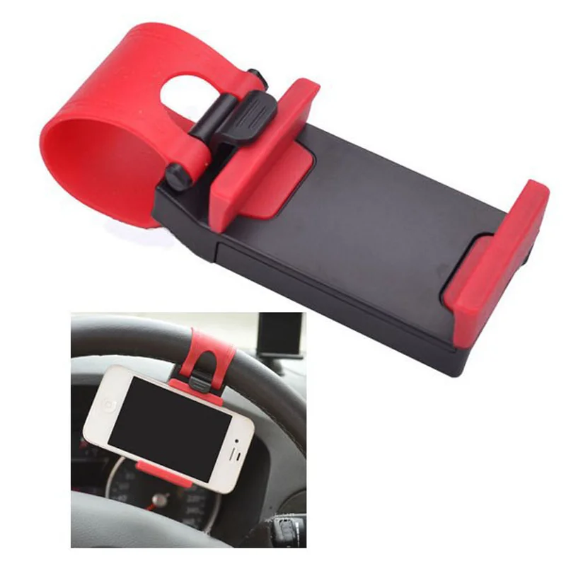 Promotion 10/Lot Silicon Car Steering Wheel Mobile Phone Socket Holder