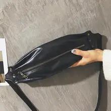 Винтаж одноцветное Цвет Искусственная кожа Для женщин Спорт груди пакет Повседневное Талии Фанни сумка на плечо