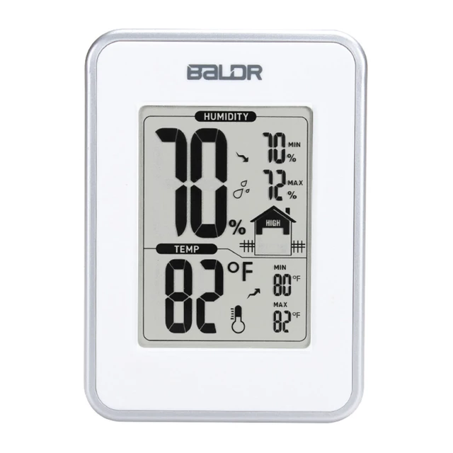 BALDR Digital Mini Hygrometer & Indoor Thermometer - Monitor Room