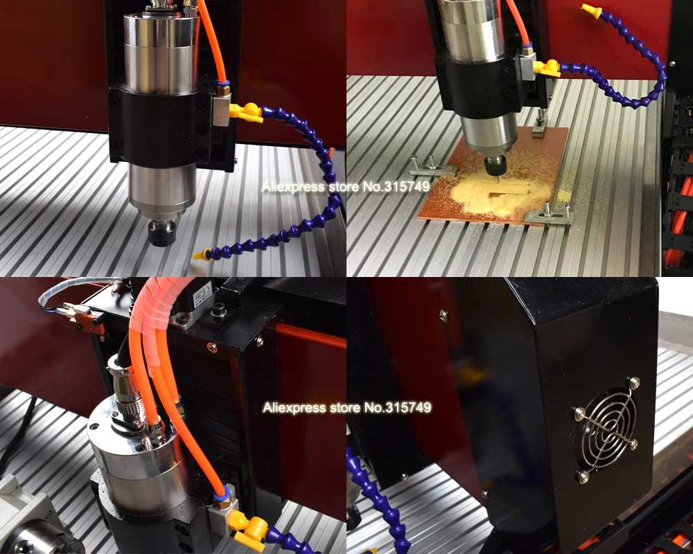 Для металла CNC 6090 Mach3 USB фрезерный станок с ЧПУ для резьбы гравировки кВт водяной