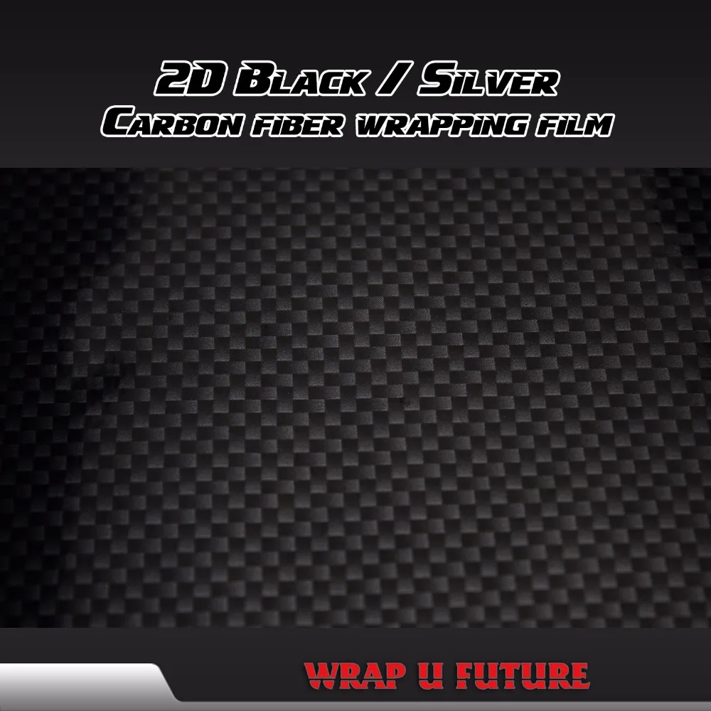 2D Carbon Fiber 3.15"x50" 8x127cm Auto Motorbike Wrap Vinyl Sheet Decal