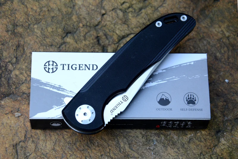 CF1011 карманные походные ножи TIGEND бренд D2 лезвие зеленый или черный G10 Ручка складные ножи для EDC подарок