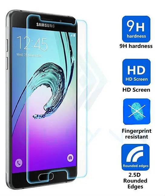 Защитное стекло для Samsung A5 2016 закаленное пленка Galaxy защита экрана твердость 9H