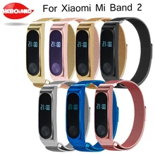 Mi lanese металлический ремешок для Xiaomi mi Band 2 ремешки Безвинтовые браслет из нержавеющей стали сменный Браслет аксессуары для mi Band 2