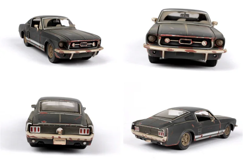 Детские игрушки Maisto 1:24 старая версия 1967 Mustang GT черные спортивные автомобили 1/24 литая под давлением Модель автомобиля игрушки для коллекции