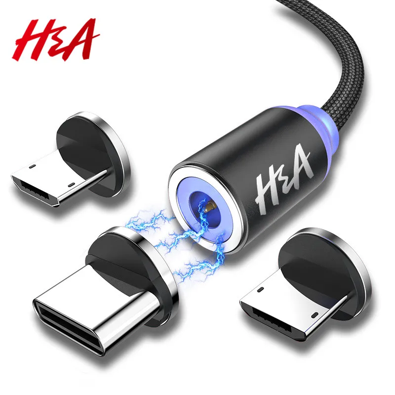 H &amp A 2019 Магнитный зарядный кабель для iPhone X XS Быстрая зарядка Micro usb type C USB-C данных