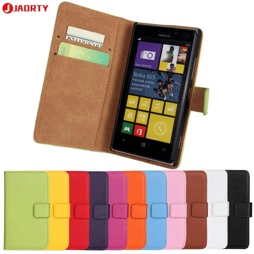 Case For Nokia Lumia 925 Leather Cover Card Slot Wallet Case Coque N925 Phone Case Cover flip Stand