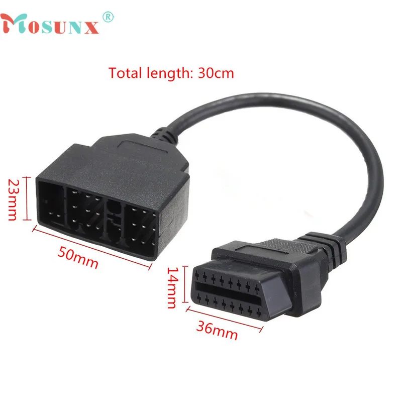 Mosunx Расширенный 22 Pin OBD1 к 16 OBD2 адаптер-кабель для TOYOTA диагностический сканер 2018