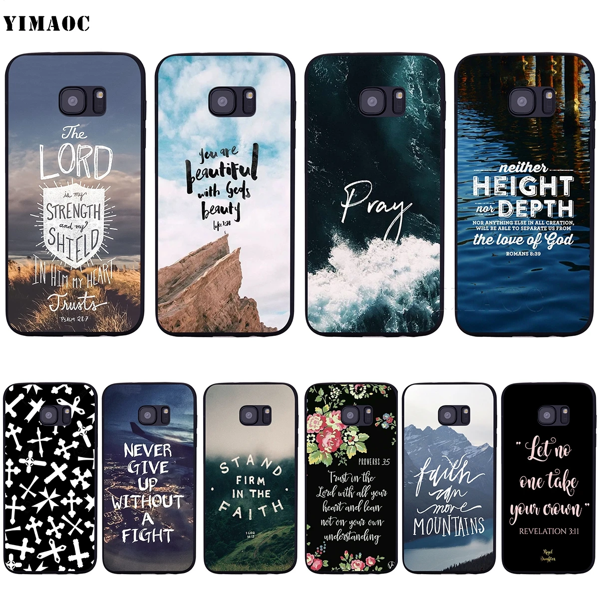 

YIMAOC Bible Verse Jesus Christ Christian Soft Silicone Case for Samsung Galaxy S6 S7 Edge S8 S9 Plus A3 A5 A6 Note 8 9