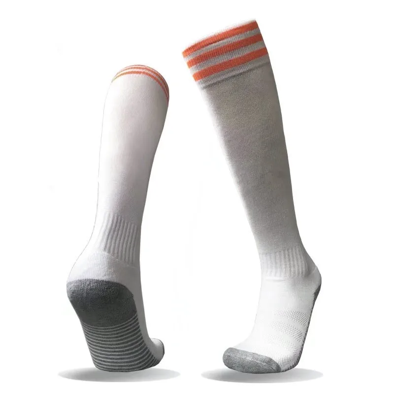 18, 19, Детские полосатые спортивные футбольные длинные носки для мальчиков, мужские Бейсбол Баскетбол, дышащие Нескользящие высокие носки для футбола