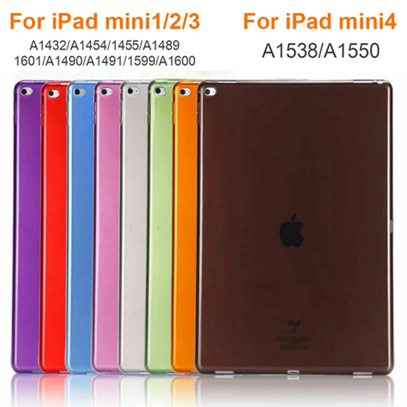 

For iPad Mini 1 2 3 4 Case Soft Back TPU Shell Cover Ultra-thin Clear Silicone Gel Rubber Skin Protector for Apple iPad Mini 4