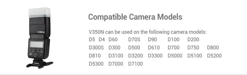 Godox V350N ttl HSS 1/8000s 2,4G X Системная камера Speedlite вспышка со встроенным литий-ионным аккумулятором+ передатчик XPro-N для Nikon