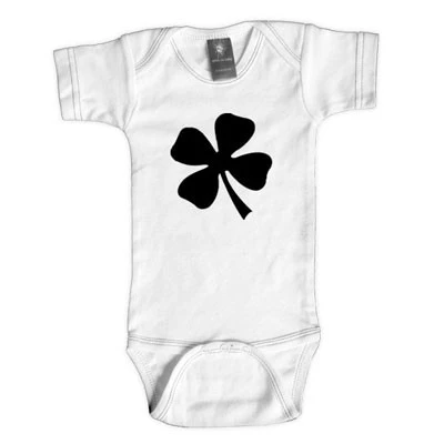 Rebel Ink Baby 321W06 Clover- 0-6 Month White One Piece Undershirt (1)