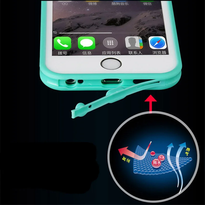Водонепроницаемый чехол для телефона IP68 iPhone 7 8 Plus с полной защитой под водой 5 5S SE X