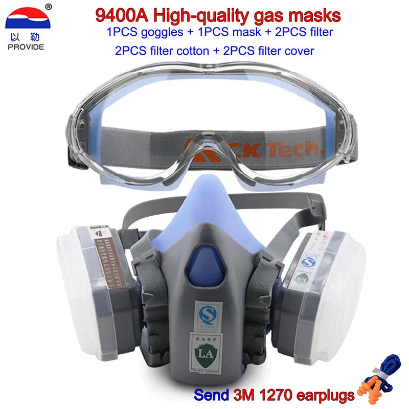 PROVIDE 9400A Goggles + gas mask high quality Combination protective