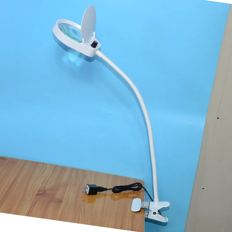 

Adjustable Flexible Portable Desk LampLED 3X and 10X Magnifier Table Light Dimmable Brightness for Printing Reading