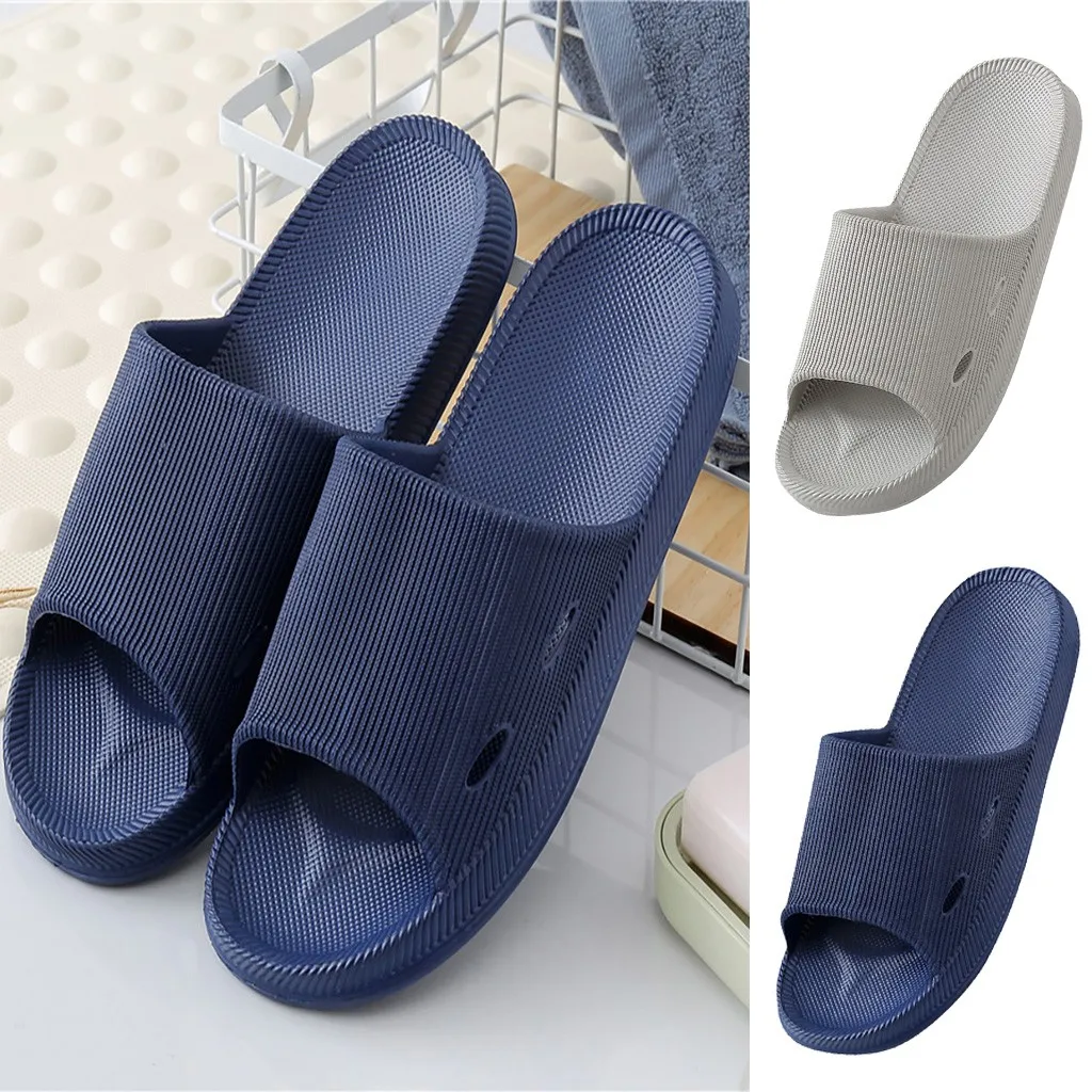 

New Simple Slippers Men Women Hotel Travel Men's Shower Pool Sandal Slippers Soft Ultra Lightweight Bath Slippers Indoor