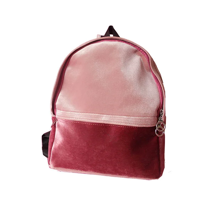 

Japanese Korean version 2017 new Cute Gold velvet pink ArmyGreen fashion Leisure Preppy style woman travel schoolbag Backpacks