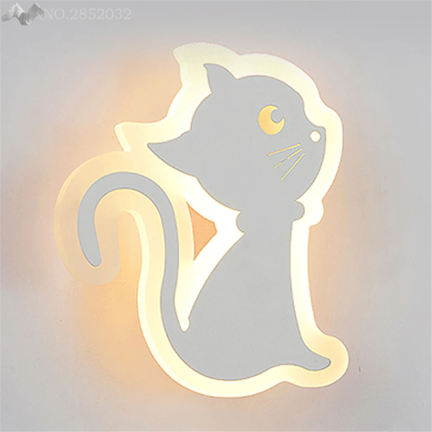 

LFH Modern Nordic cute cat wall light led wall lamp for living room bedroom bedside aisle Children room home lighting decoration