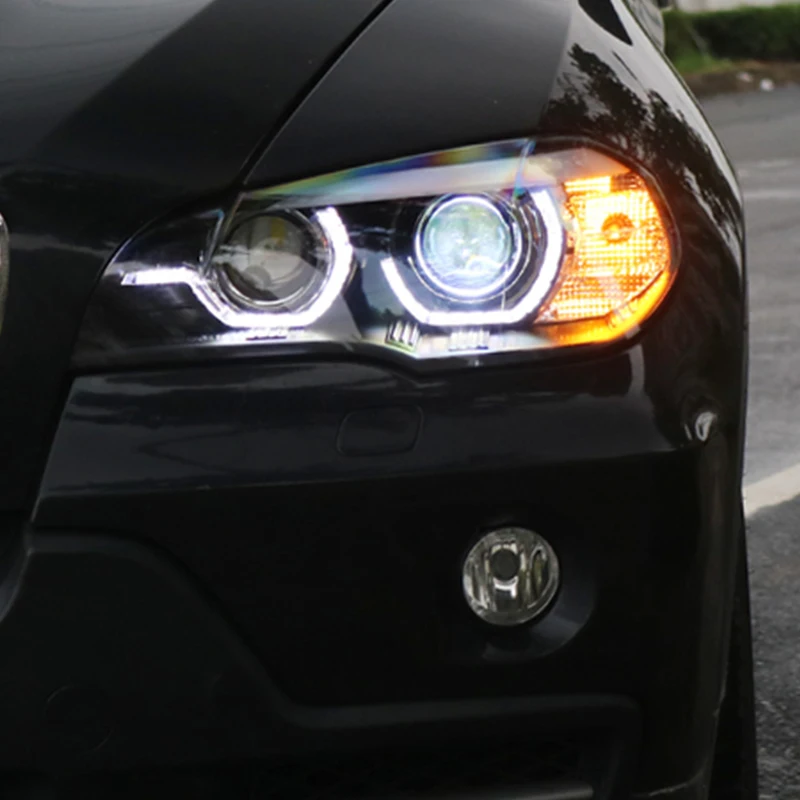 Hlxg автомобильный Стайлинг для BMW X5 E70 фары 2007 2013 Головной фонарь авто светодиодный