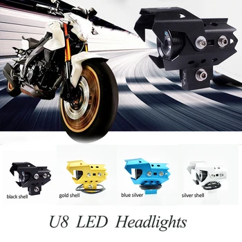 

12v 125w Motorcycle Headlights LED moto working lights auxiliary lamp 6500k super bright fog lights spotlights head lamp DRL