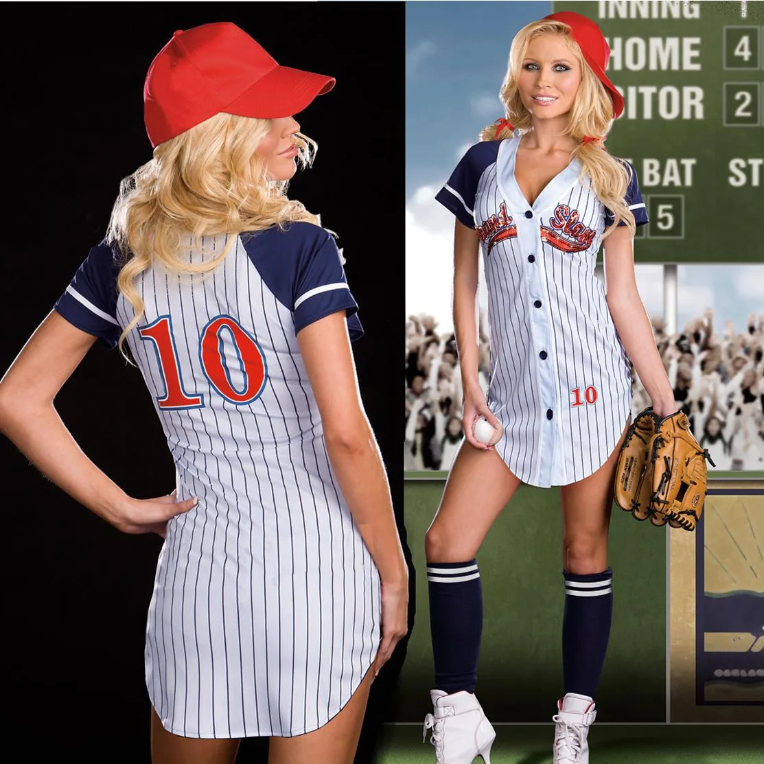 

Cosplay Costumes Europe American Football Baseball Cheerleading Uniforms Girls Party Dress High School Sports Clothing Set