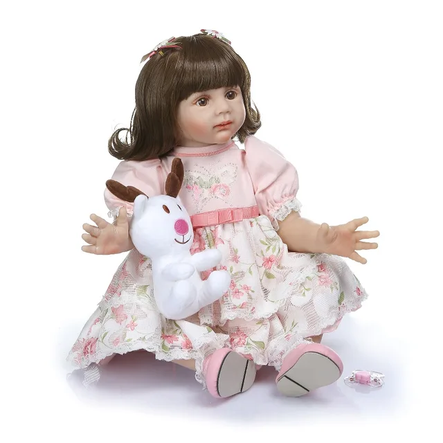 Bebé reborn de silicona de 60CM para niñas, muñeca de princesa, adorable, realista, bb Bebé reborn de silicona de 60CM para niñas, muñeca de princesa, adorable, realista, bb
