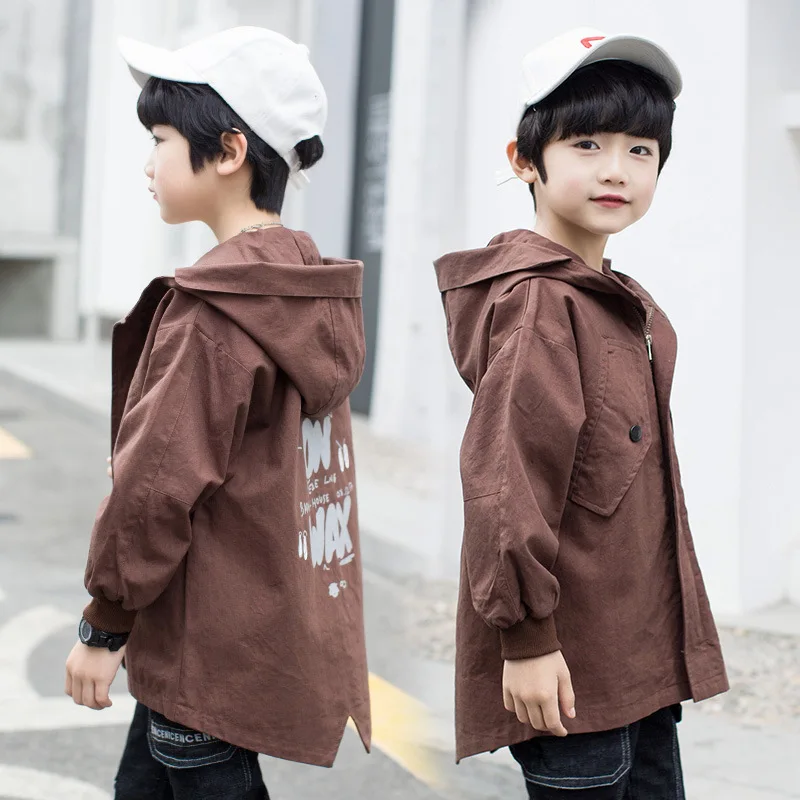 

Boys Jacket Korean Version Hooded Long Sleeve Coat Kids Jacket Children Coat Spring Autumn
