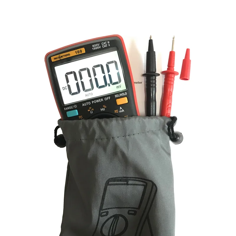 Goede RM109 Palm size True RMS Digitale Multimeter 9999 telt Vierkante Wave Backlight AC DC Spanning