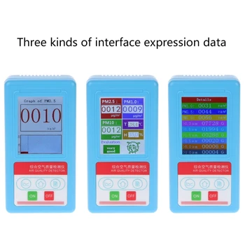 

PM1.0 PM 2.5 PM10 Gas Analyzer 9 Kinds Particles Detector Air Quality Monitor Free ship