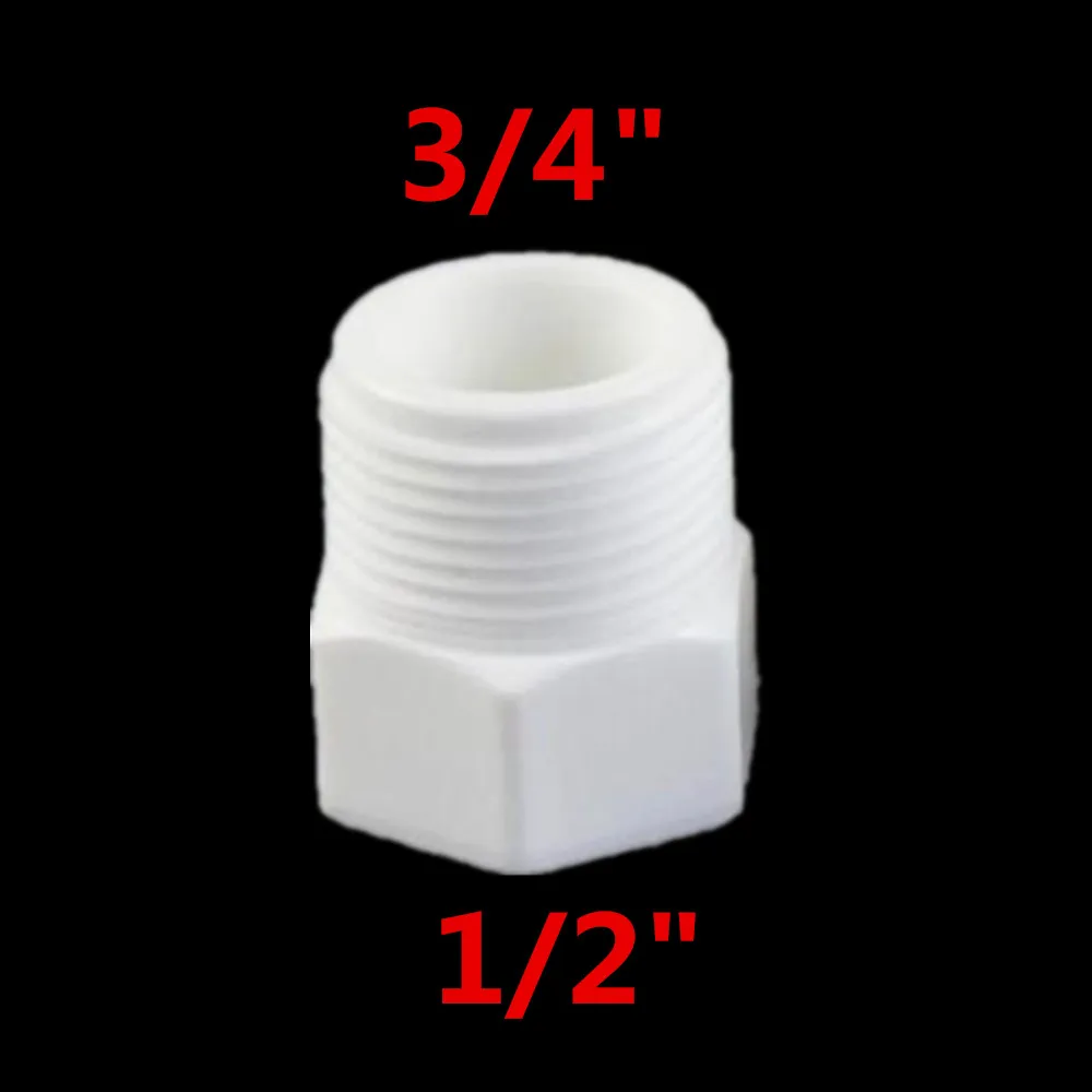 Plastic hose pipe fittings F/M 1/2" 3/4" PT male to female thread hex bushing pipe fittings adapter pipe fitting hose pipe fitting tee adapter