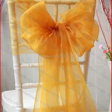 № 33; Цвета: желтый, оранжевый, органза, чехлы на стулья/стул шапки/крепежная створка стула для свадебного мероприятия и вечерние& Home& украшение для банкета ткани