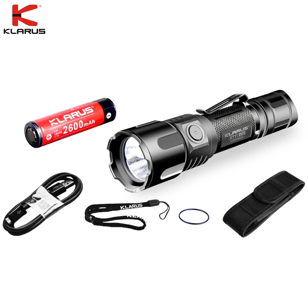 Original Klarus XT11UV LED Flashlight UV light CREE XP L V3 3* 365nm UV  900LM USB Rechargeable Flashlight with 18650 Battery|Flashlights & Torches|  - AliExpress