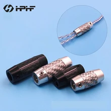 HPHF 1 шт. металлический ползунок из углеродного волокна, аксессуар для наушников, аксессуары для аудио кабеля, запчасти 6 мм, полюс с родиевым покрытием, винт