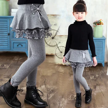 

Spring and Autumn Girls Pants Fake Two Pieces of Pure Cotton 3-4-5-6-7-8-year-old 9-year-old Baby Pants Wearing Siste Girls