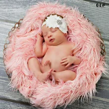 Puseky для новорожденных малышей Искусственный мех ковер Одеяло фотографии фон для фотосъемки реквизит корзина наполнитель