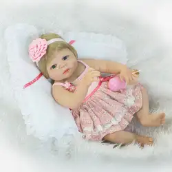 Полный Средства ухода за кожей силикона Reborn Baby Doll Игрушечные лошадки реалистичные npkcollection Виктория ребенка-Reborn Обувь для девочек кукла