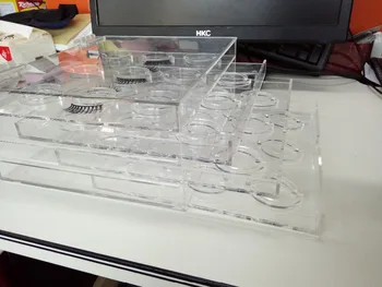 

Planting Eyelash makeup tools Eye Lash Holder Acrylic Crystal Clear full strip eyelash free shipping