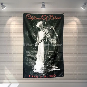 

"Children Of Bodom" Rock Band Banners Music Hanging Flag Wall Sticker Cafe Restaurant locomotive club Live background decor