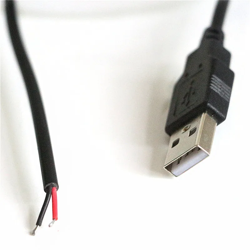 50 см 100 см USB Соединительный кабель для светодиодной линии 2pin USB разъем питания подключения провода разъемы для DC5V одноцветные светодиодные ленты